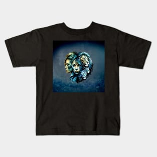 The Powerful Presence of Lions Kids T-Shirt